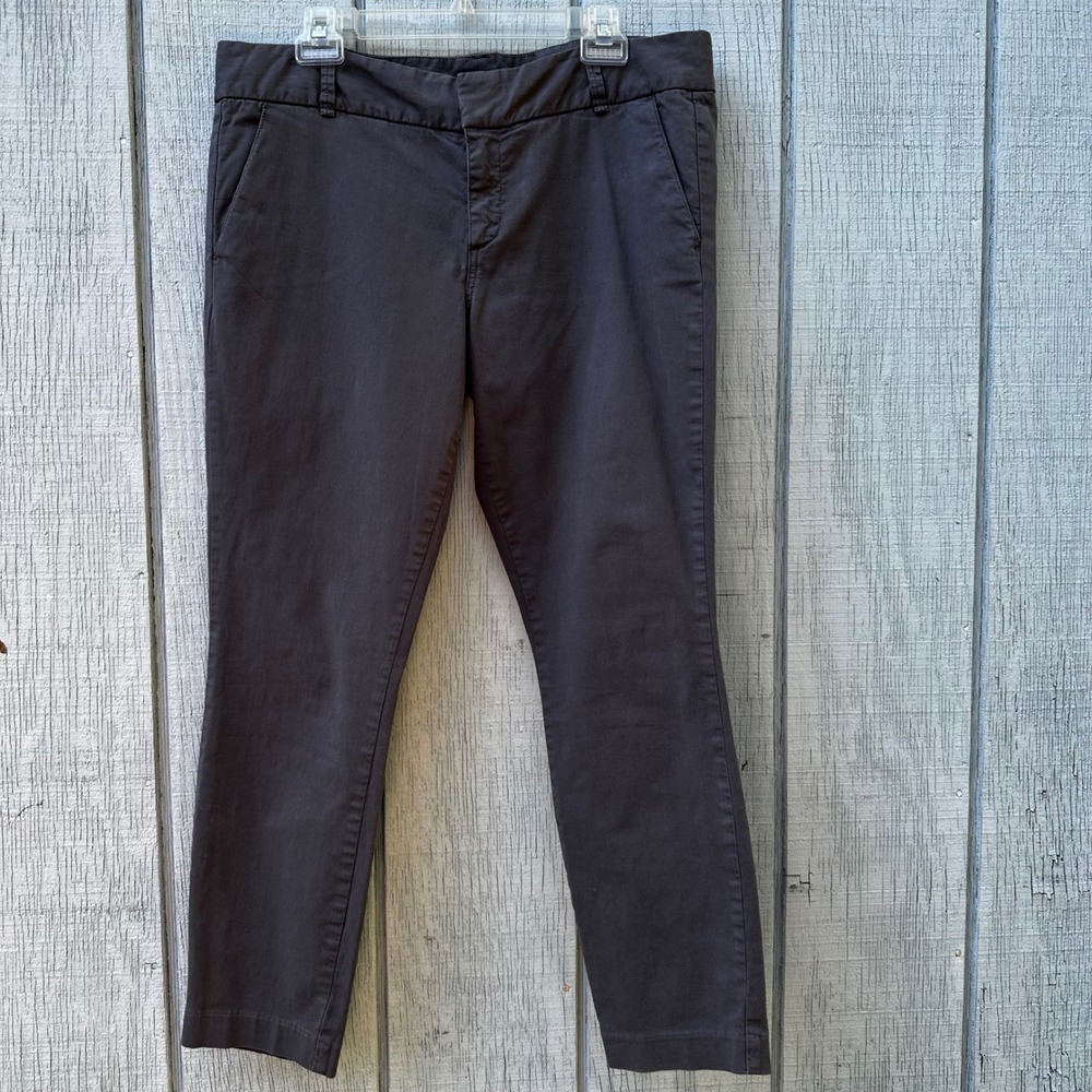 J Crew Andie Cropped Pants Size 14 Womens‎ Chinos Trousers Gray Casual Preppy